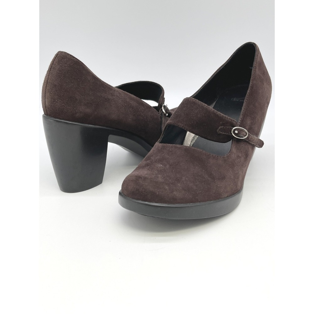 Dansko Womens Mary Jane Heels Size 40 Brown Suede Block Heel Dark Academia
